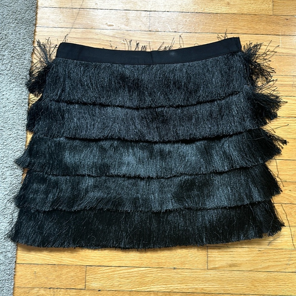 Club Monaco mini fringe skirt